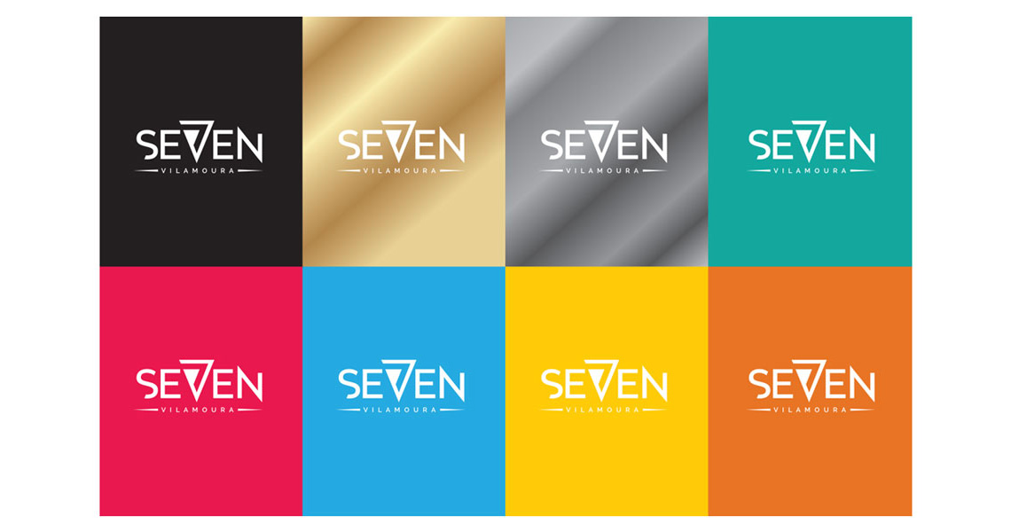 Logotipo seven: cores